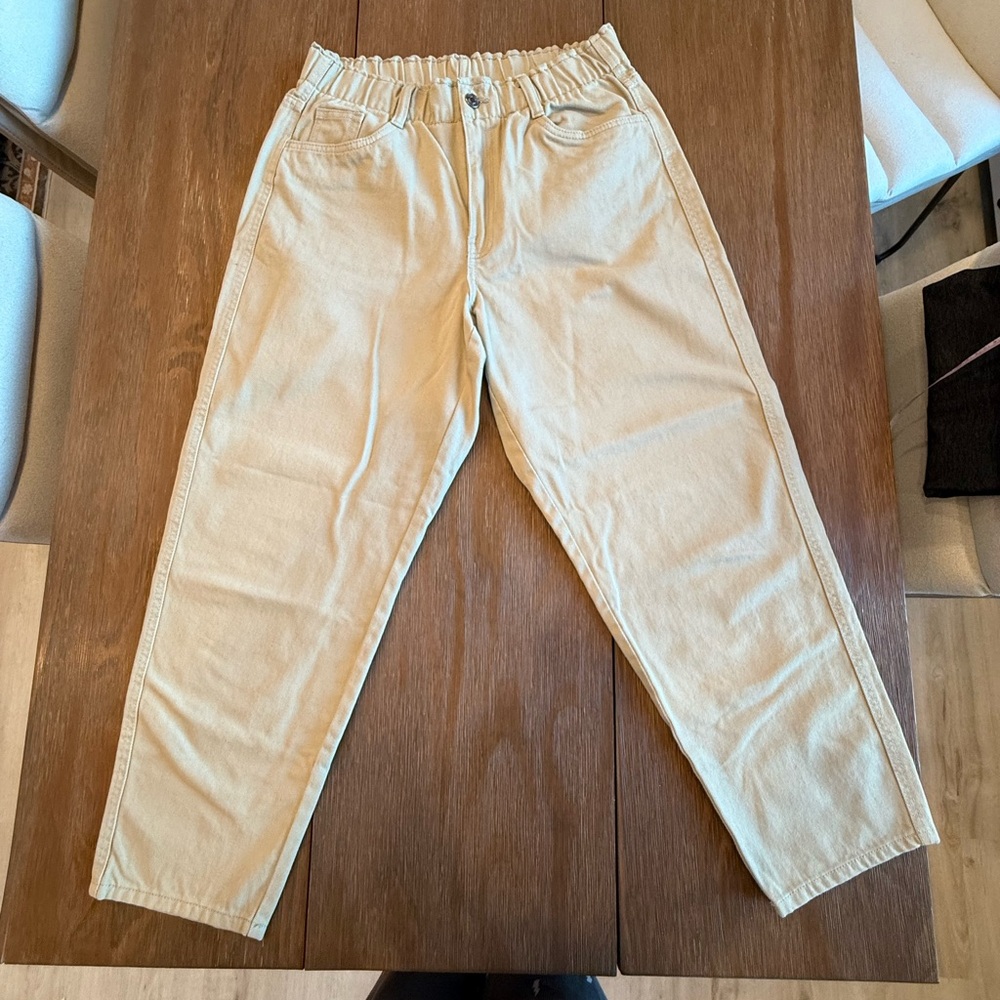 Light Green H&M Elastic Waist Pants - Size 10
